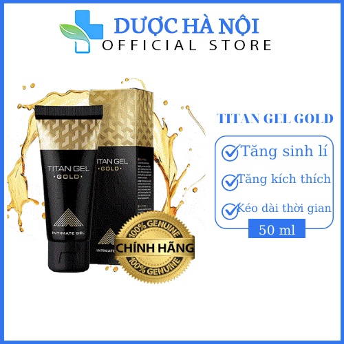 Gel TITAN Glod tăng kích thích cậu nhỏ và hỗ trợ kéo dài thời gian quan hệ chuẩn Nga hộp 50ml