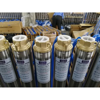 Bơm chìm giếng khoan ống 90( 3 inch )1HP-0.75KW họng ra 42mm hiệu CHITI  đường kính 76mm