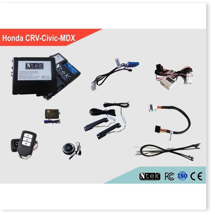 Bộ SmartKey cho xe Honda Civic KÍCH NỔ XE BẰNG IPHONE  hãng NTEK Malaysia - Tặng 1xCam Lùi Siêu Nét ,1x vorcher của shop