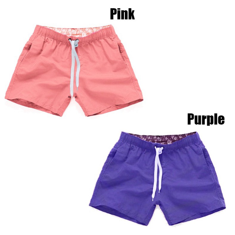 Sale 69% Quần short nam đi bơi chất liệu vải nhanh khô, Pink,S Giá gốc 123000đ- 18F3