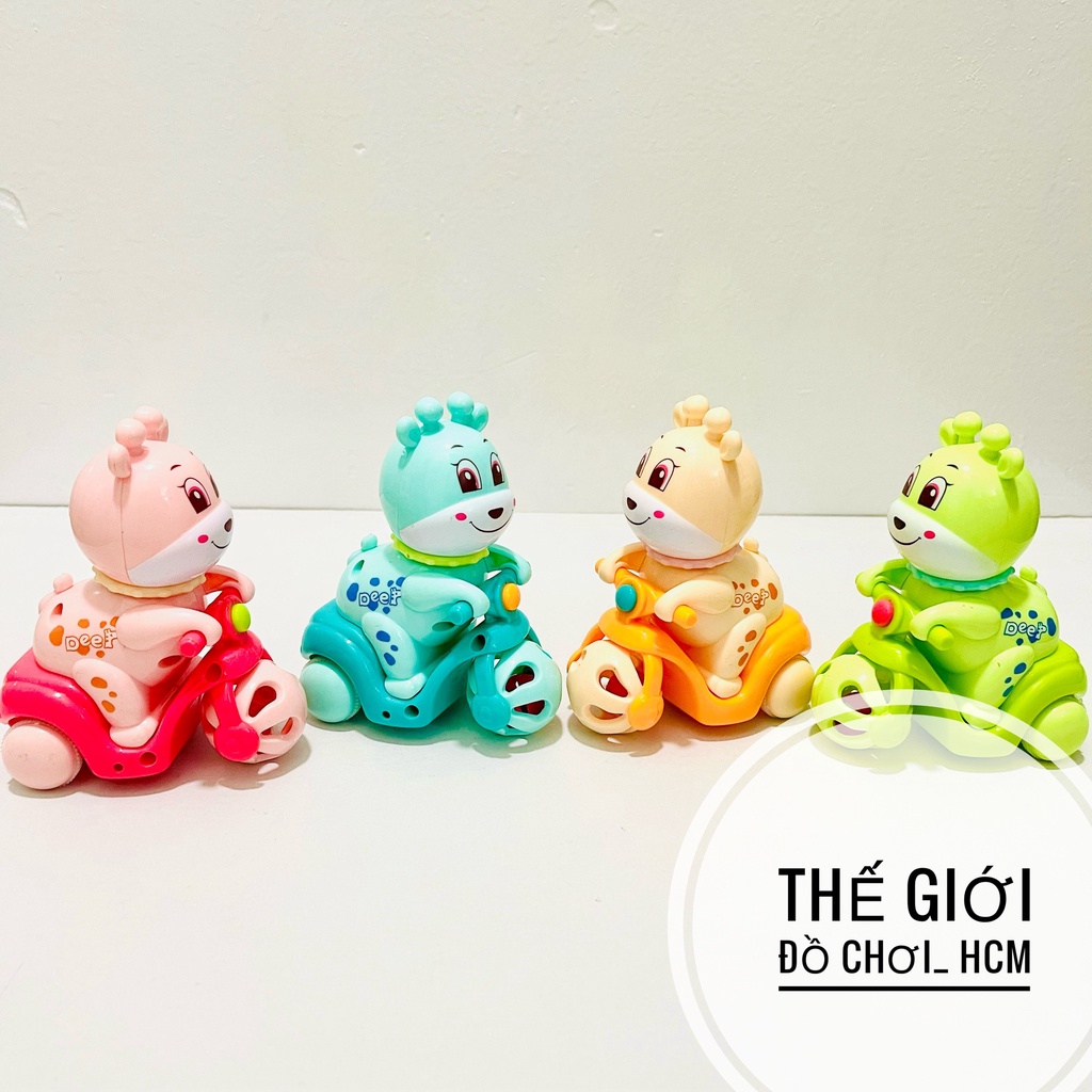 [ĐẸP - CLIP THẬT] Đồ chơi trẻ em mô hình GẤU chạy xe mô tô chạy đà mô phỏng các loại xe mô tô dễ thương