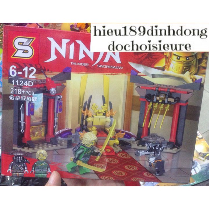 Lắp ráp xếp hình Lego Ninjago 1124D: Ninja xanh đại chiến sát thủ huyền bí (ảnh thật)
