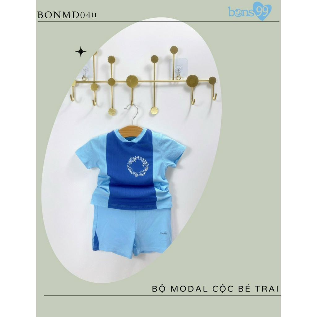 Bộ cộc tay cho bé trai bé gái Bons99 chất tăm siêu mát