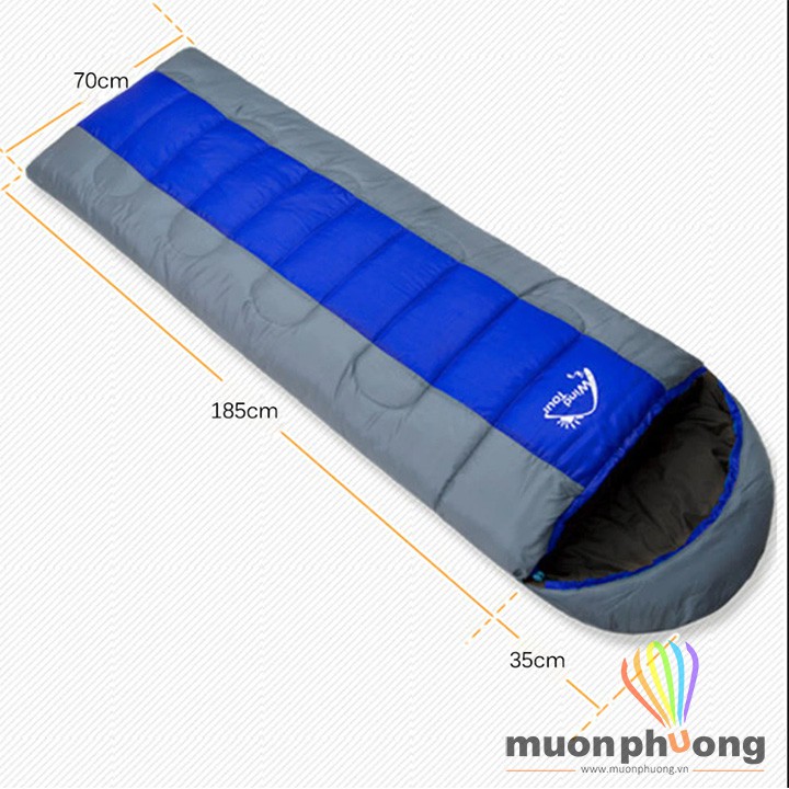 Túi ngủ Wind Tour dày 1-1,8kg văn phòng du lịch cắm trại - MUÔN PHƯƠNG SHOP