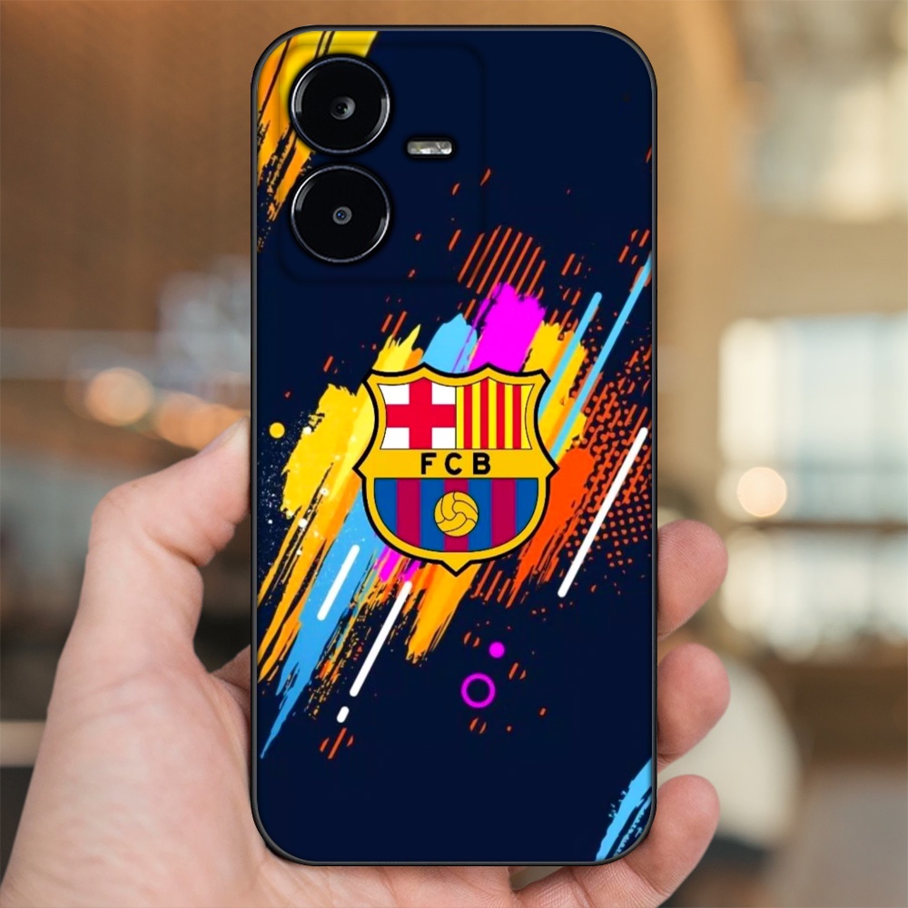 Ốp lưng Vivo Y22s viền đen in hình Barcelona Barca