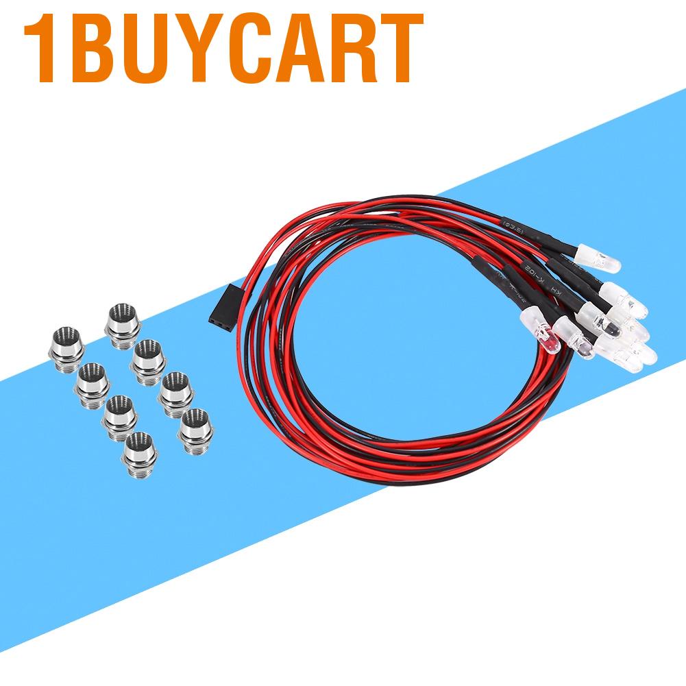 Set đèn 8 LED 4 đỏ trắng làm pha tiện dụng cho xe mô hình 1/10 Crawler