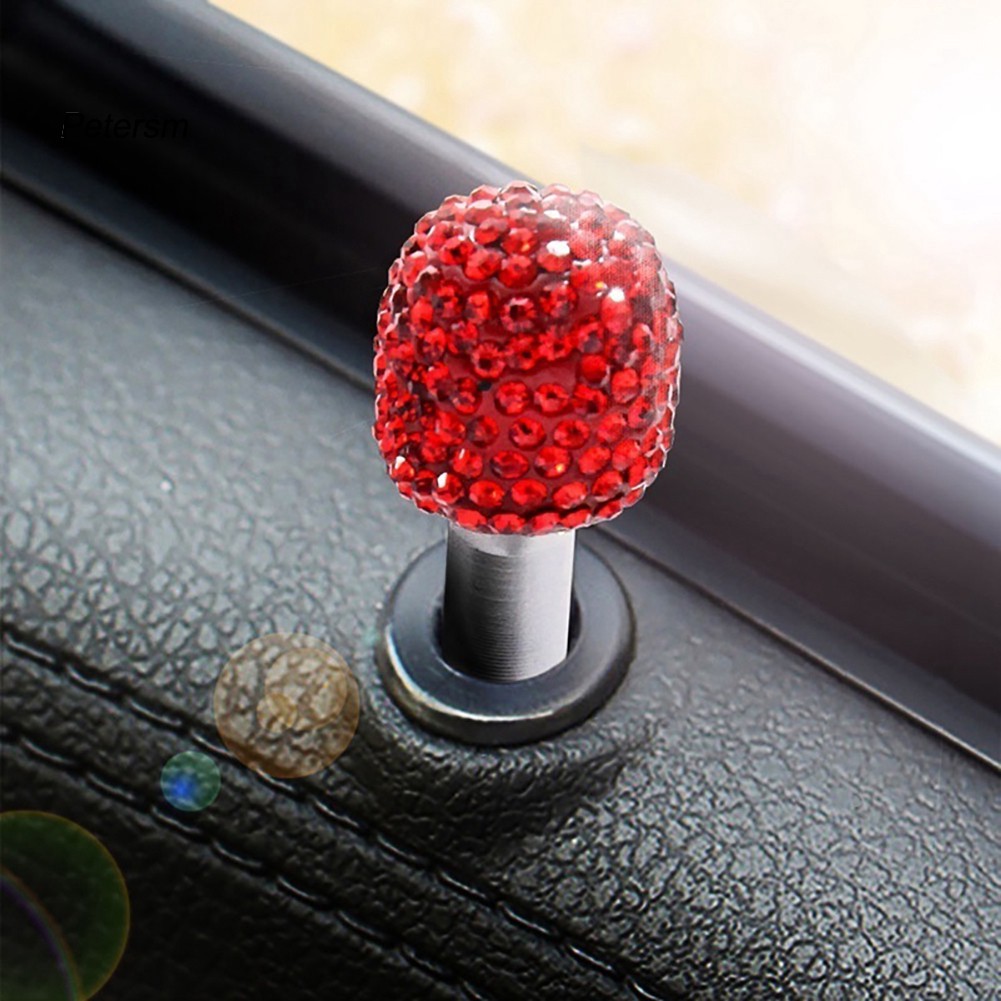 Set 4 núm kéo khóa cửa xe hơi đính đá lấp lánh trang trí nội thất xe