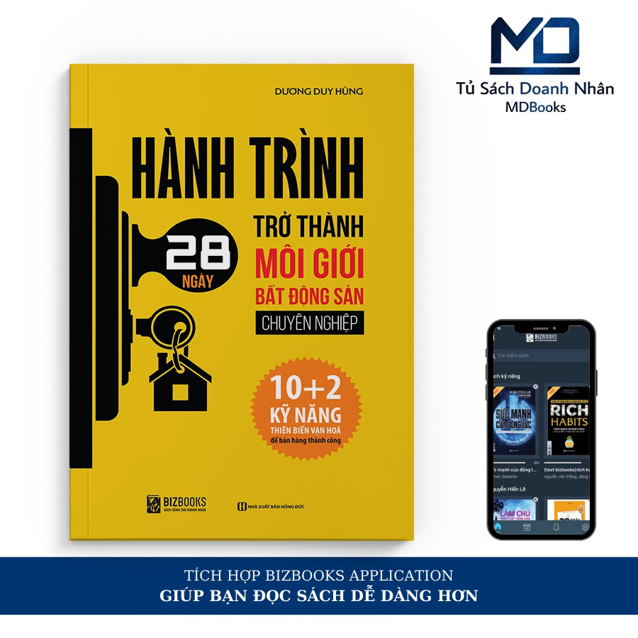 Sách Kinh Tế - Hành Trình 28 Ngày Trở Thành Môi Giới Bất Động Sản Chuyên Nghiệp - Đọc Kèm Apps - Bizbooks