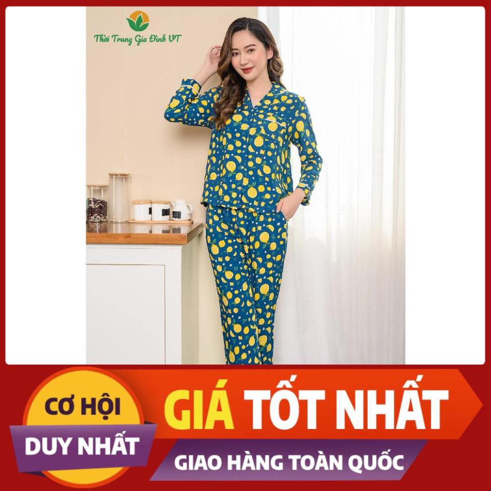 Bộ pijama lanh quần dài áo dài tay Việt Thắng B10.2030 - Chất lanh mềm, nhẹ, mặc thoải mái new