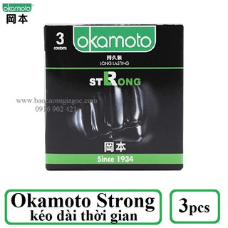 Bao cao su Okamoto Strong mạnh mẽ hộp 3 bao