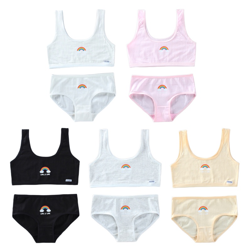 Bộ Đồ Lót 2 Món Bằng Cotton In Họa Tiết Thời Trang Quyến Rũ Cho Nữ