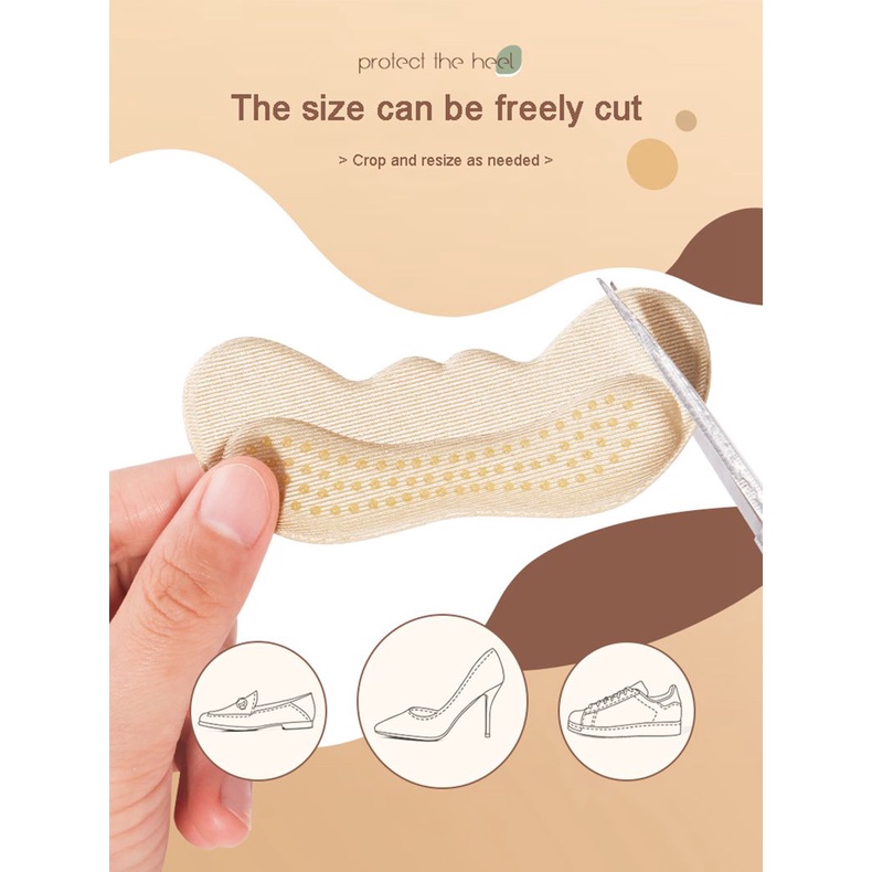 Set 2 Cặp Miếng Dán Lót Giày Cao Gót Giảm Đau Dễ Điều Chỉnh Kích Thước Dành Cho Bạn Nữ Mang Giày Cao Gót