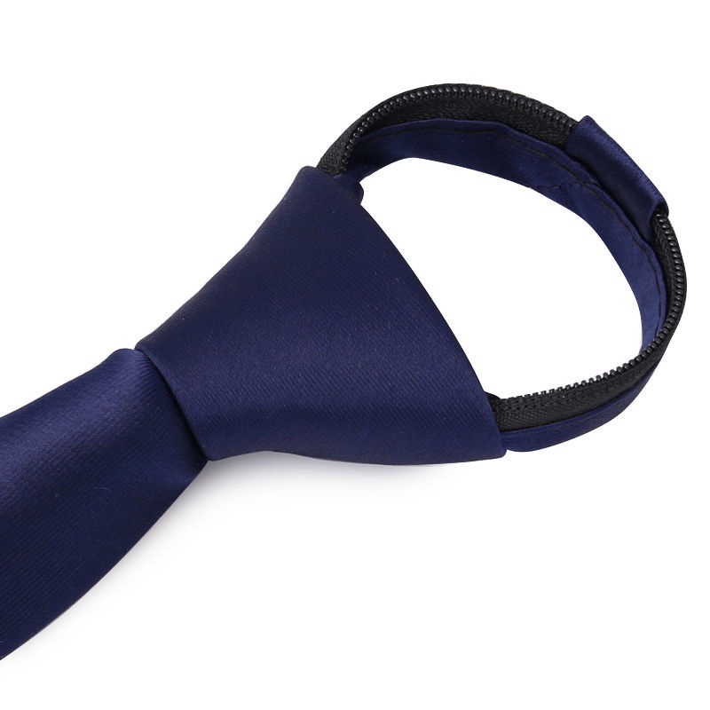 Cà Vạt Nam Bản Rộng 8cm Màu Xanh Navy Có Khóa Kéo Thời Trang Công Sở