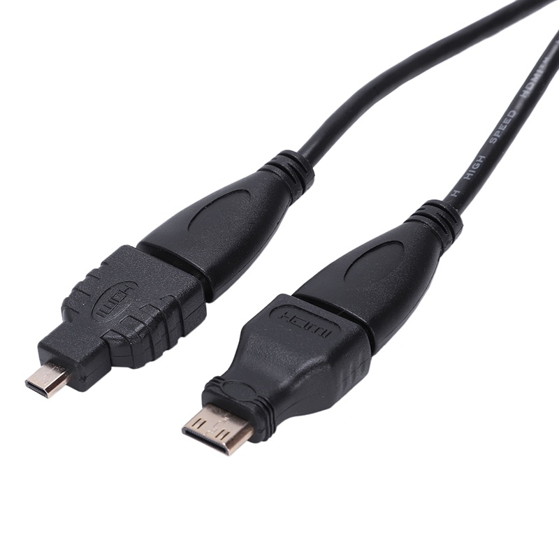 Cáp Chuyển Đổi 3 Trong 1 Hdmi Sang Mini & Micro Hdmi V1.4 0.5m Màu Đen | BigBuy360 - bigbuy360.vn