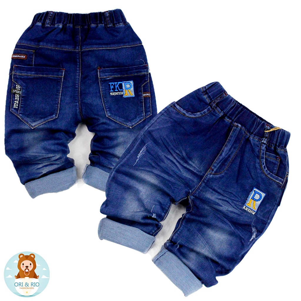 Quần jean bé trai Quảng Châu lửng form lớn cho bé 1 tuổi đến 7 tuổi, từ 12 kg đến 22 kg chất shop đẹp 01979