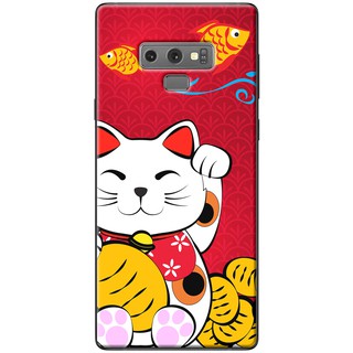 Ốp lưng Samsung Galaxy Note 4, Note 5, Note 7, Note 8, Note 9 in hình Mèo thần tài cá chép