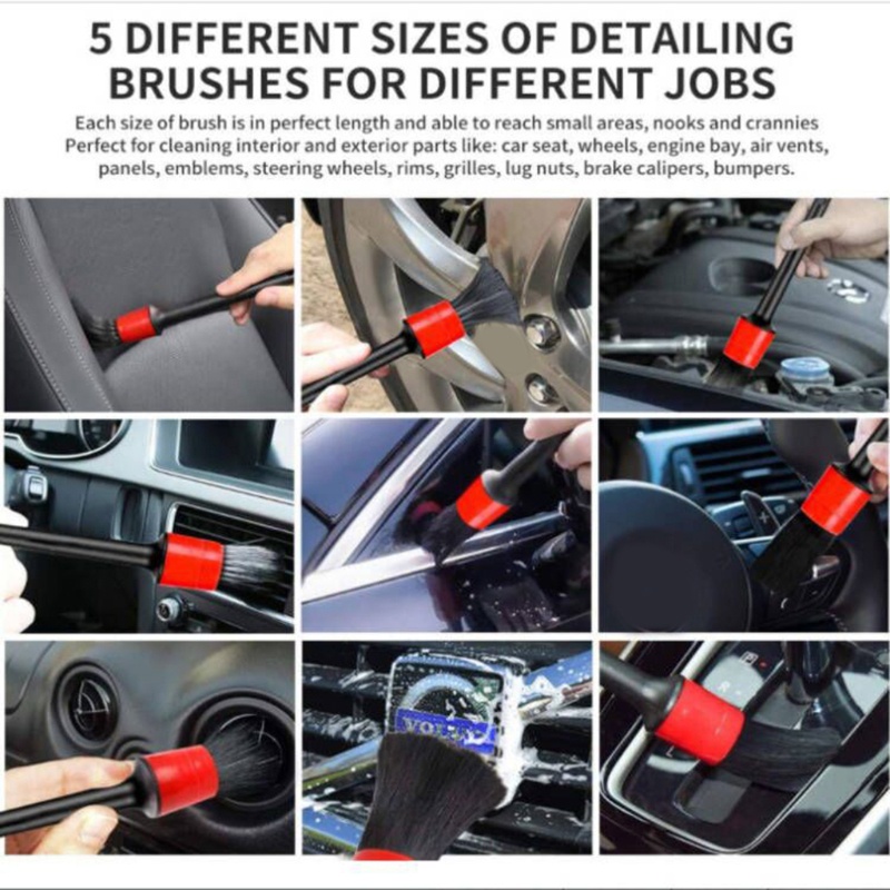 Set 18 Cọ Vệ Sinh Vành Bánh Xe Hơi / Xe Tải Đa Năng Tiện Lợi