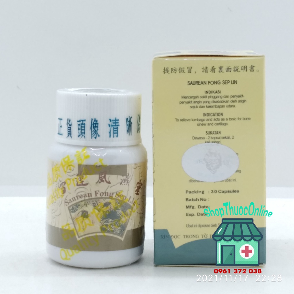 TUYẾT LIÊN PHONG THẤP LINH  lọ 30 viên