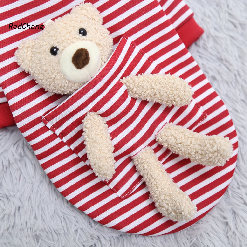 Áo sweater chất vải mềm đính búp bê gấu dễ thương cho cún cưng mặc mùa đông