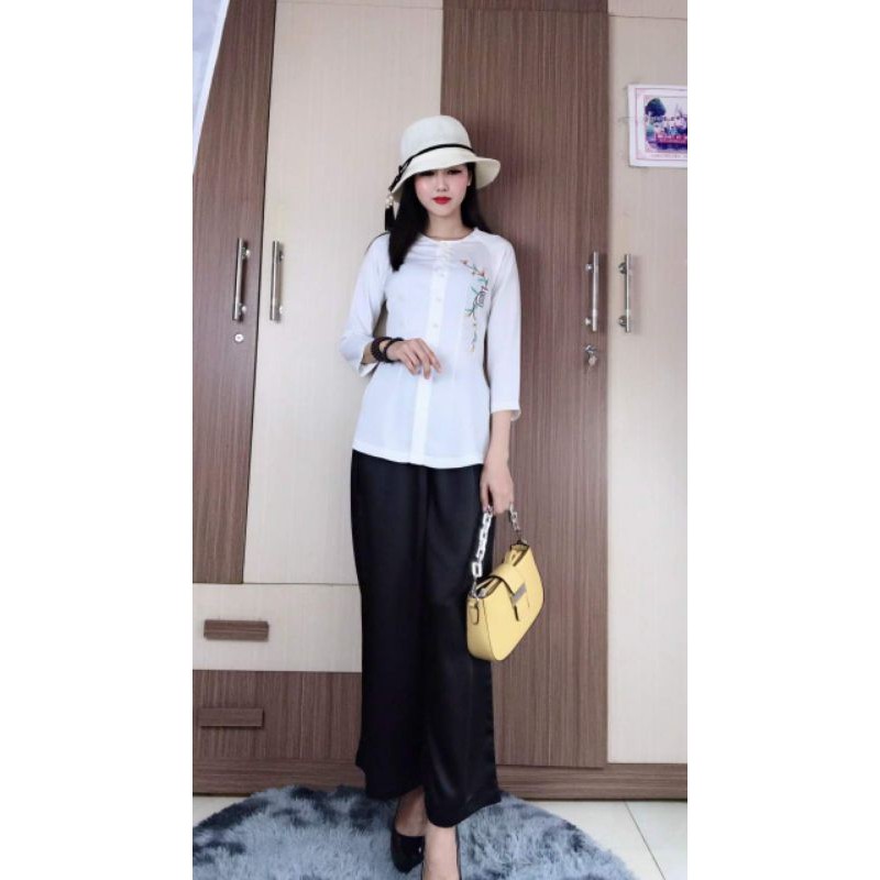 Đồ Lam Đi Chùa- Sét Bà Ba Lụa Cao Cấp