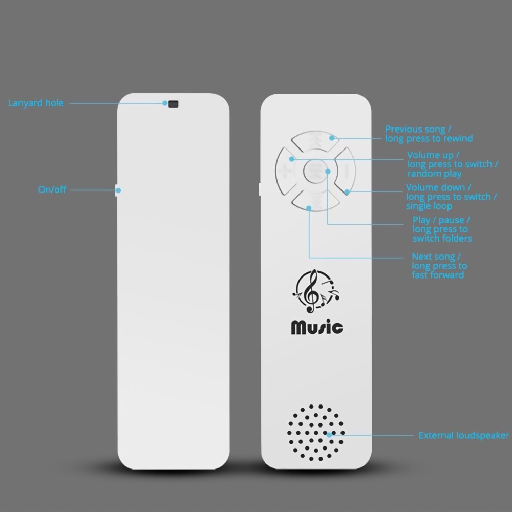 Máy nghe nhạc VIRWIR MP3 hỗ trợ thẻ nhớ TF chất lượng cao