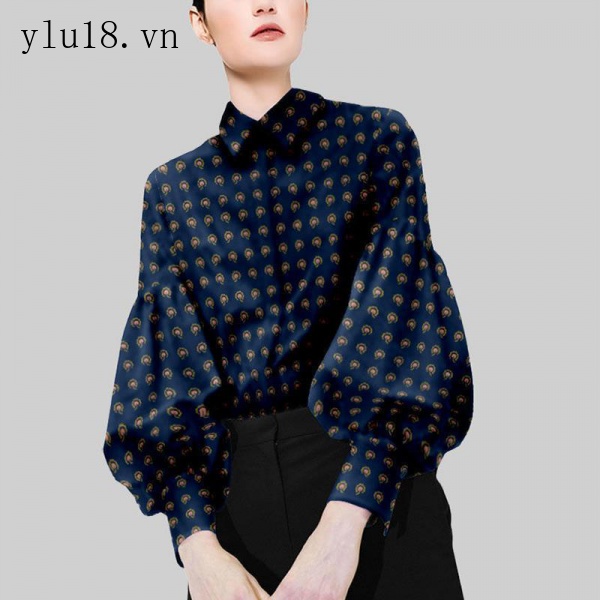 Áo Sơ Mi Tay Phồng Họa Tiết Hoa Thời Trang Mùa Xuân 2022 Mới Cho Nữ