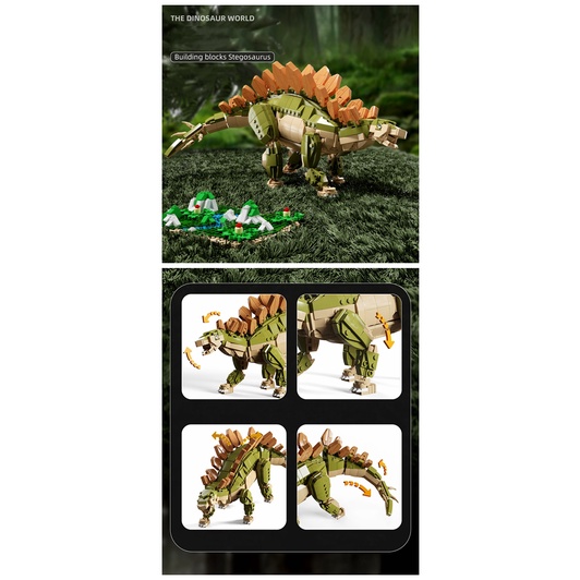 Mô hình SLUBAN chủ đề khủng long Mosasaur Tyrannosaurus Rex Allosaurus