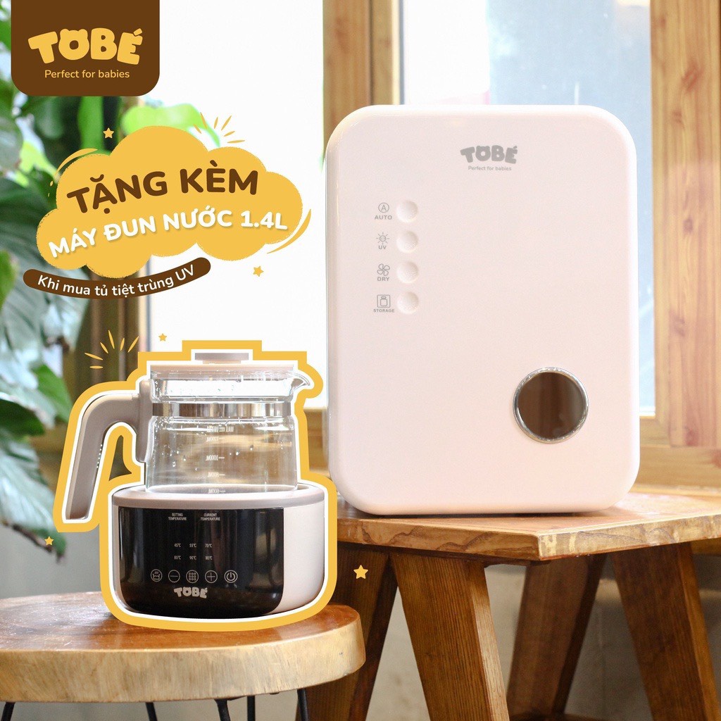 [TẶNG MÁY PHA SỮA] Máy tiệt trùng UV WIN dung tích 17L chính hãng Tobe cao cấp sấy khô diệt khuẩn khử mùi đa năng 9117