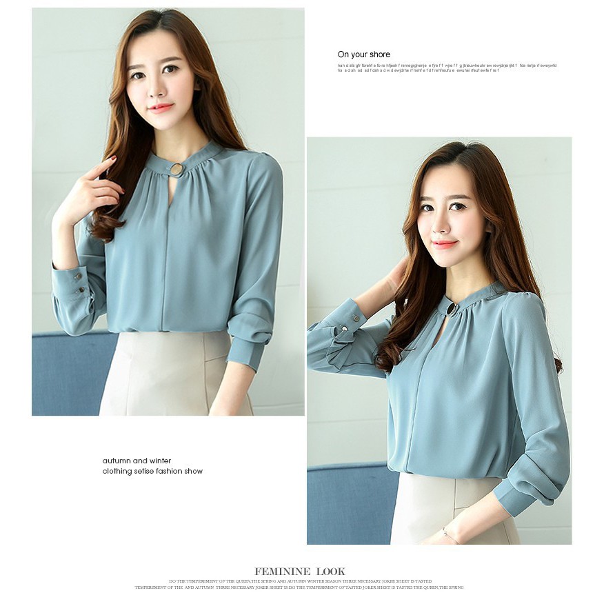 Áo sơ mi công sở ❣️FREESHIP❣️ Áo Kiểu Cổ Dun nana Hàng thiết kế chuẩn