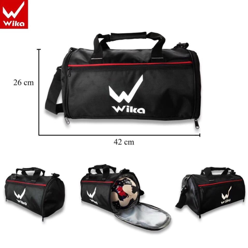 Túi trống thể thao Wika chính hãng cỡ lớn bằng vải dù chống nước kèm quai đeo chéo- Tâm An Sports