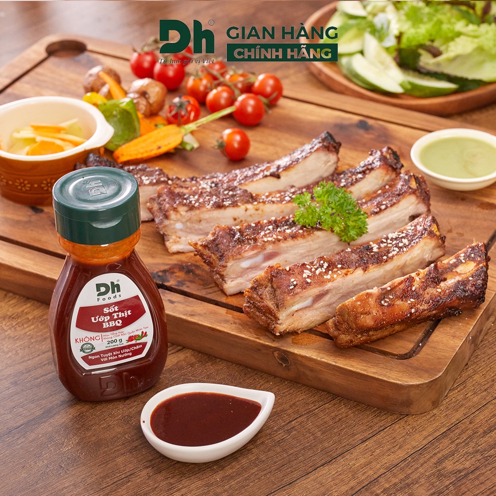 DH Foods Sốt ướp/chấm bít tết tiêu trứng muối, xốt BBQ ướp thịt nướng, sốt me chua ngọt 200gr