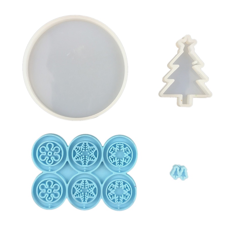 Sa Khuôn Silicon Làm Giá Đỡ Điện Thoại Bằng Pha Lê Epoxy Hình Người Tuyết Giáng Sinh DIY