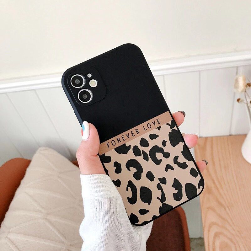 Ốp điện thoại TPU họa tiết da báo bảo vệ toàn diện cho IPhone 12pro max 12mini 11Pro Max XS Max XR SE 2020 7 8 Plus | BigBuy360 - bigbuy360.vn