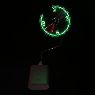 Quạt USB Đồng Hồ LED với màn hình hiển thị giờ và nhiệt độ