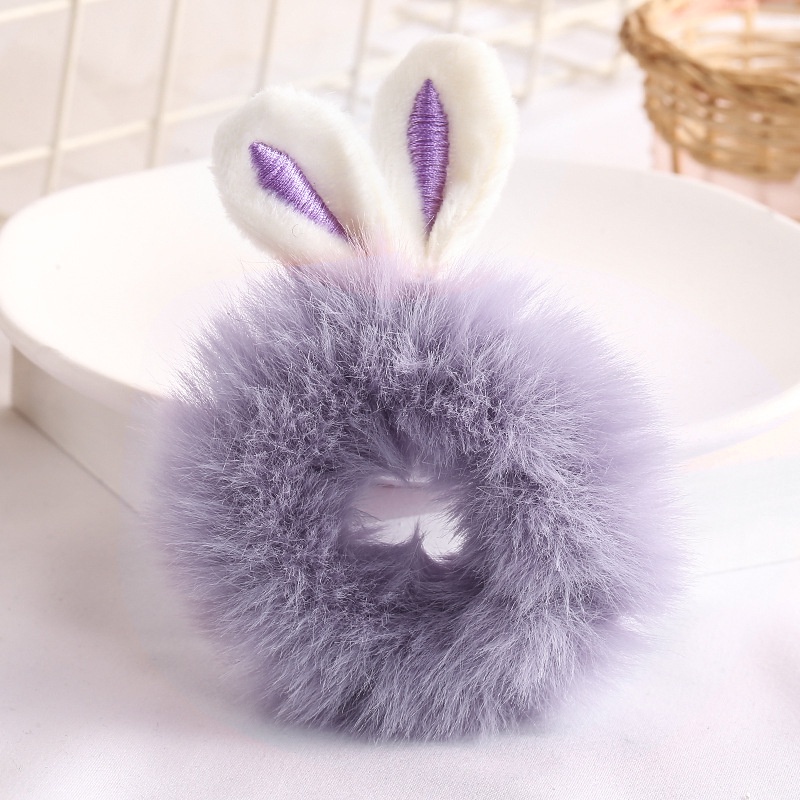 Dây Buộc Tóc Scrunchies Tai Thỏ Vải Cute Cho Bé Dây Cột Tóc Nơ Hàn Quốc Nữ Đơn Giản
