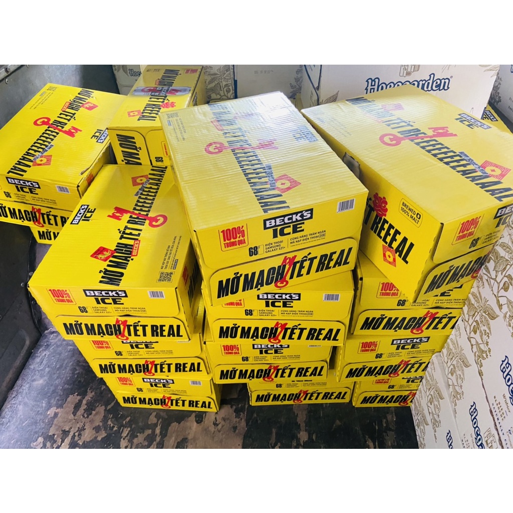 Bia BECK'S ICE - Bia chuẩn Đức bất ngờ sảng khoái, Thùng tiêu chuẩn 24 lon/can x 330ml