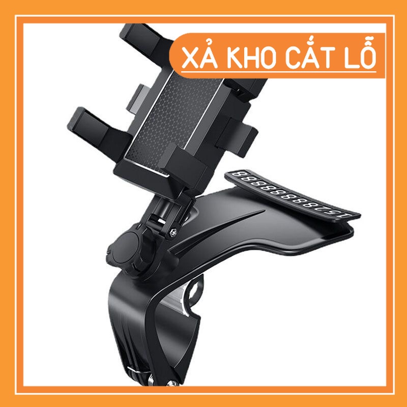 Giá đỡ kẹp điện thoại Vô Lăng để trên xe hơi ô tô xoay 360 độ chống rung treo trên taplo gương chiếu hậu - shopthanhliem