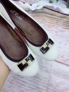 Giày búp bê, phối khoá chất da bò
