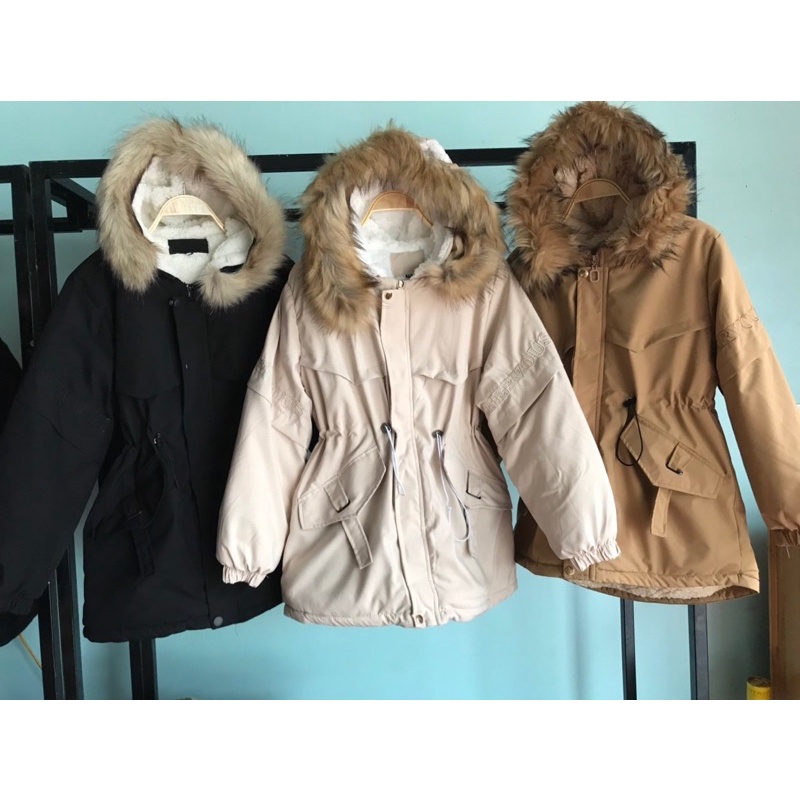 xả kho parka phao kaki lót lông siêu dầy hàng hót 20