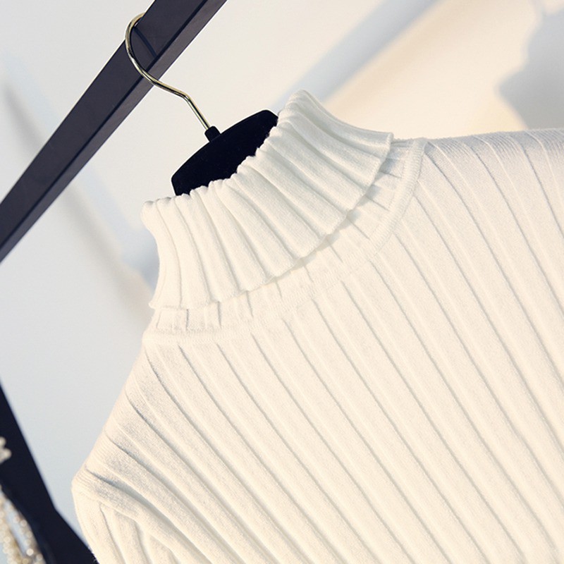 FREESHIP ĐƠN 99K_ Áo chồng đầu dệt kim cổ lọ tay dài thiết kế ôm sát tôn dáng