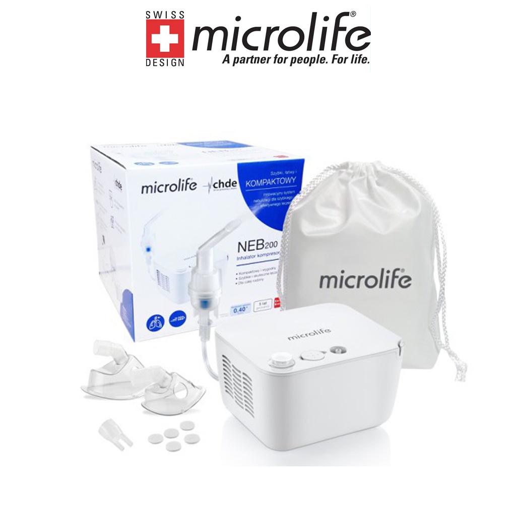 MÁY XÔNG MŨI HỌNG MICROLIFE NEB 200 - THƯƠNG HIỆU THỤY SỸ- BẢO HÀNH 3 NĂM