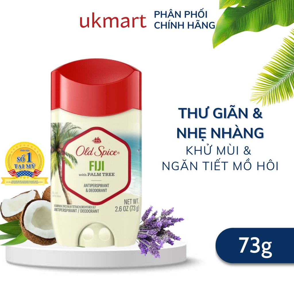 Sáp Khử Mùi Old Spice Ngăn Tiết Mồ Hôi Nhiều Mùi Hương Bearglove I Wolfthorn I Timber I Fiji 73g