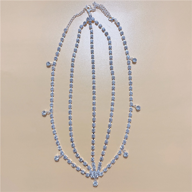 Dây Xích Cài Tóc Nhiều Lớp Đính Đá Sang Trọng Phong Cách Âu Mỹ Cho Cô Dâu