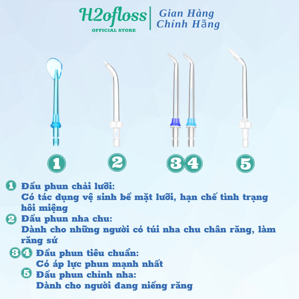 Máy Tăm Nước, Tăm Nước H2ofloss HF- 9P Chống Thấm Nước, Chính Hãng Phiên Bản 2022
