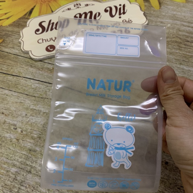 Túi trữ sữa Thái Lan Natur 120ml (30 túi/ hộp)