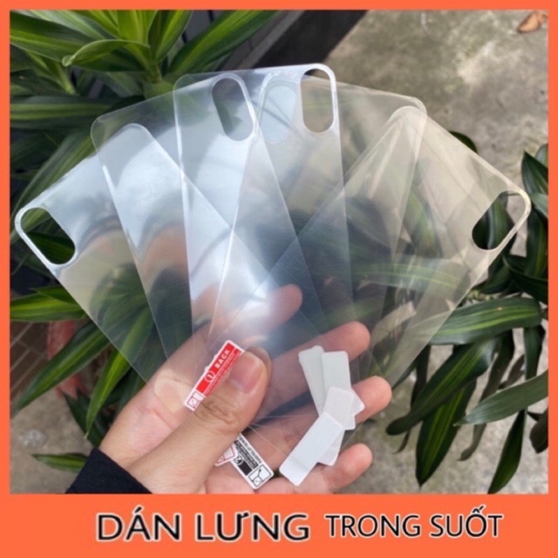 MIẾNG DÁN LƯNG TRONG DÀNH CHO IP - BẢO VỆ MẶT SAU - TRONG SUỐT- - DỄ DÁN