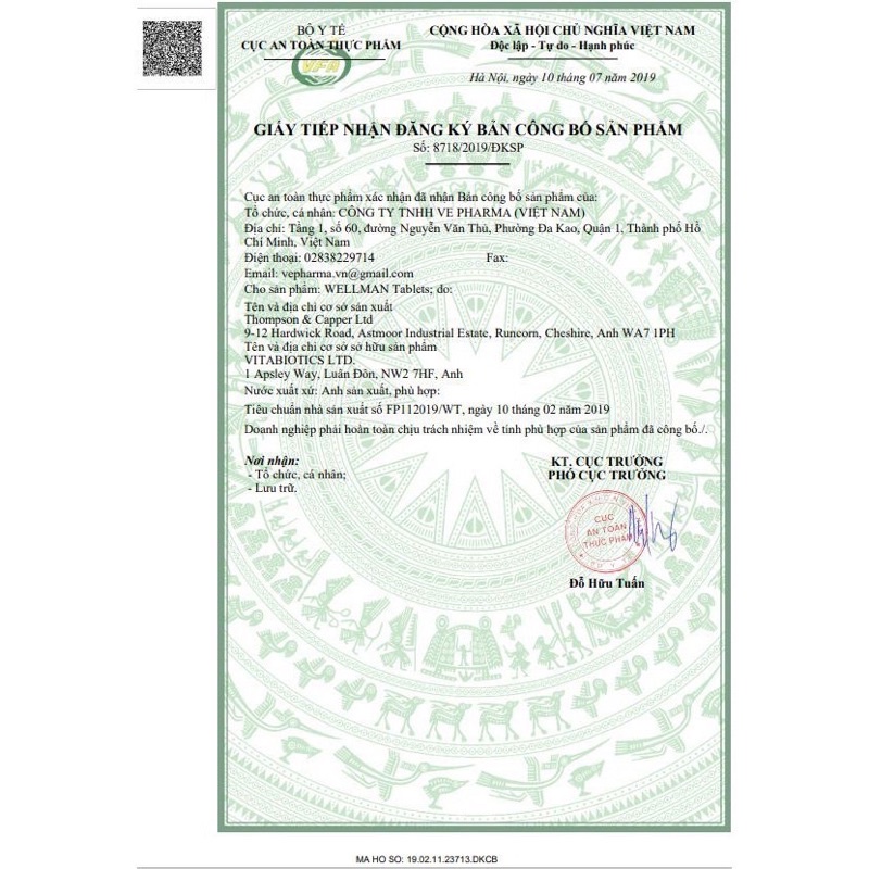 Viên uống Wellman Conception cho nam hộp 30 viên