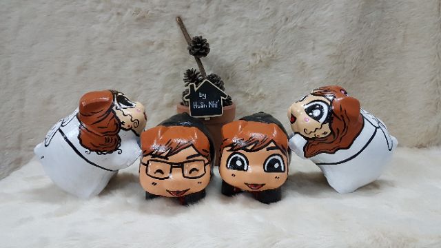 Heo đất handmade - cô dâu chú rể