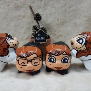 Heo đất handmade - cô dâu chú rể