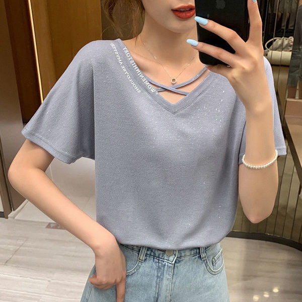 S18246 Áo thun ngắn tay nữ hè hàng nhập